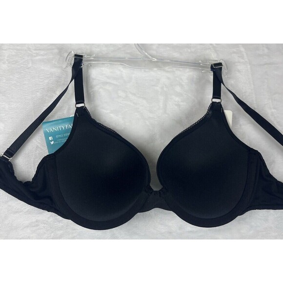 Vanity Fair Ego Boost Bra Underwire Add-A-Size Push Up Black Size 34C NWT - Picture 7 of 9